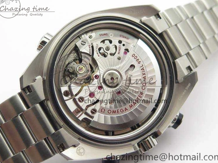 0513 Planet Ocean Master Chrono SS OM 1:1 Best Edition Black Dial On SS Bracelet A9900 V Fashionable 8113